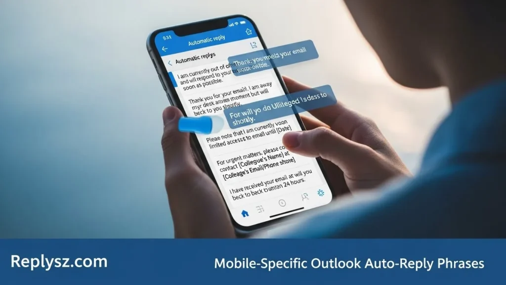 Â Mobile-Specific Outlook Auto-Reply Phrases
