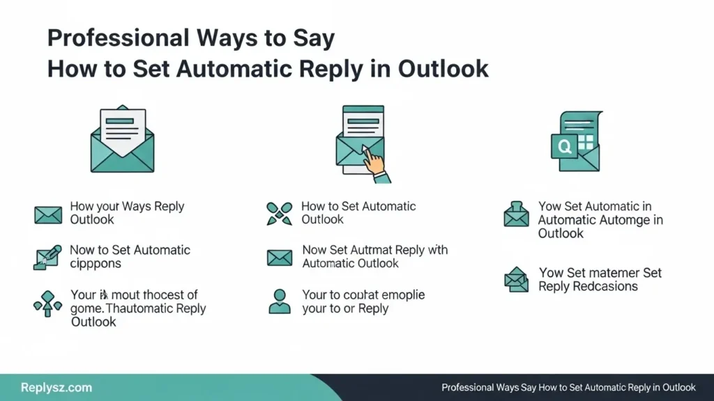 Professional Ways to Say How to Set Automatic Reply in Outlook