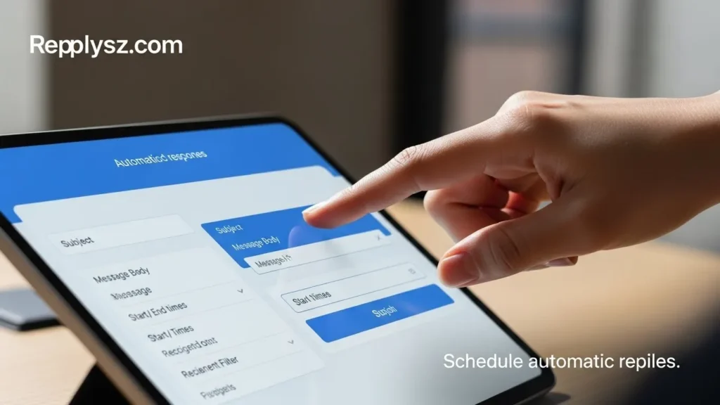 Schedule automatic replies