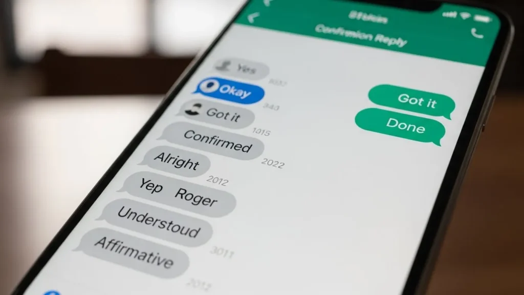  Simple Confirmation Replies