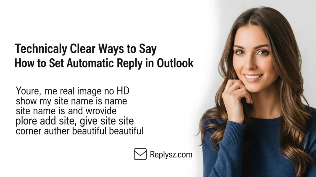 Technically Clear Ways to Say How to Set Automatic Reply in Outlook