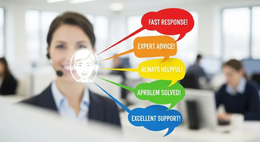 Replies Highlighting Service Quality