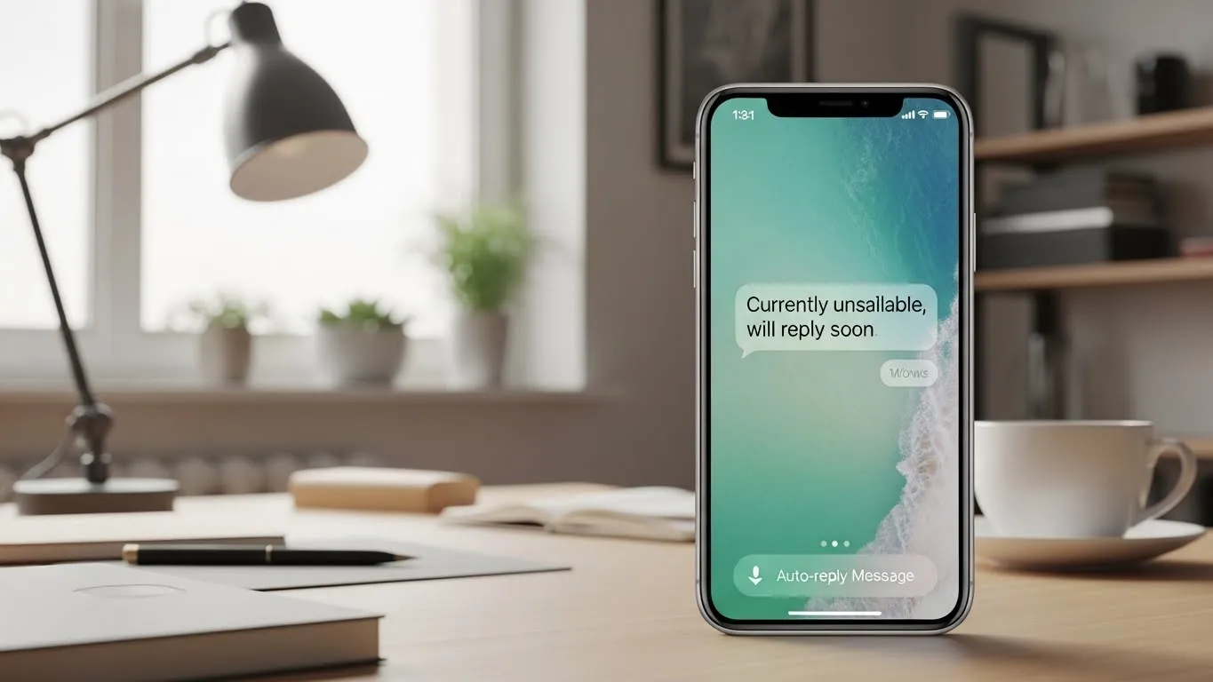 Auto reply to text messages iPhone